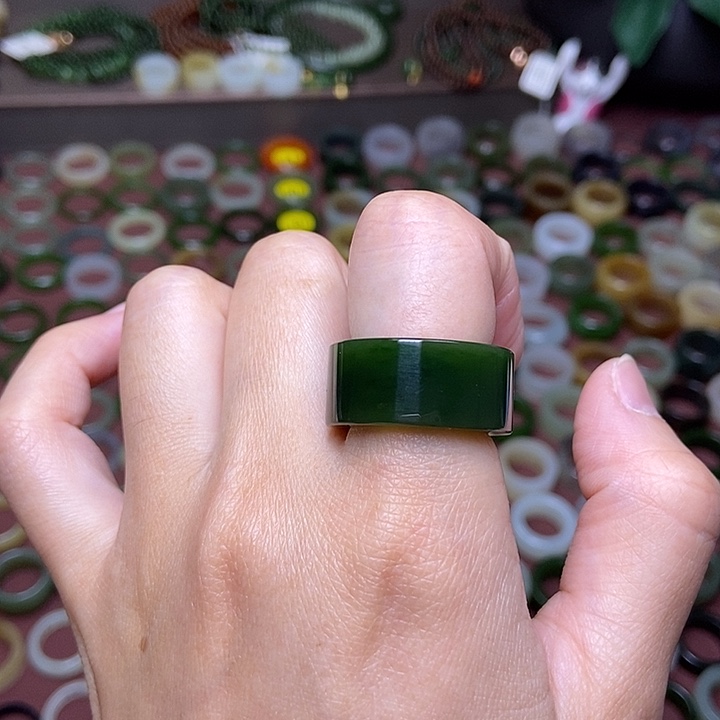 和田玉戒指未镶嵌17.3