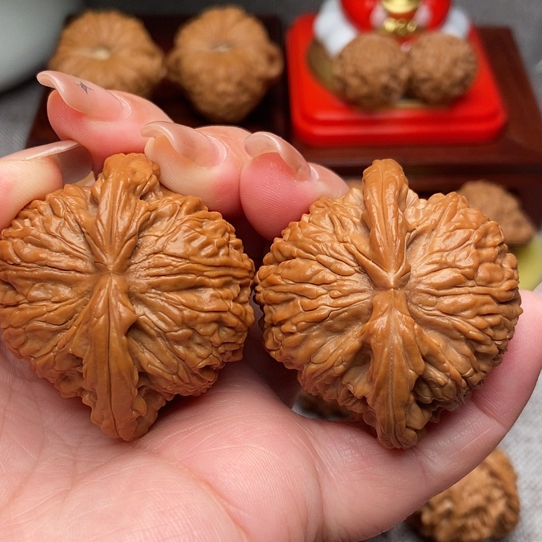 文玩核桃把件47全品绝配白狮子