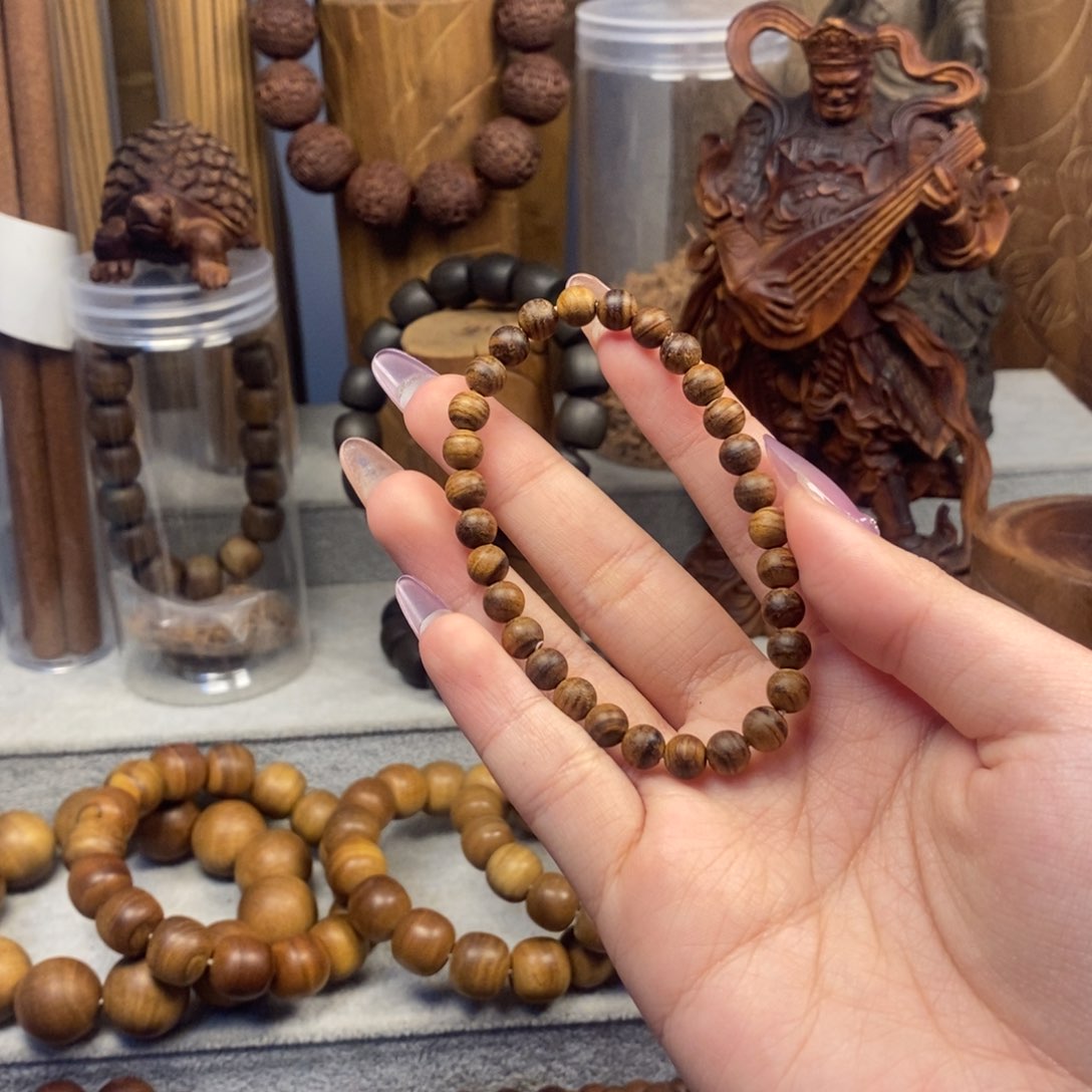 檀香木手串/手链羽*焦糖0.6微瑕