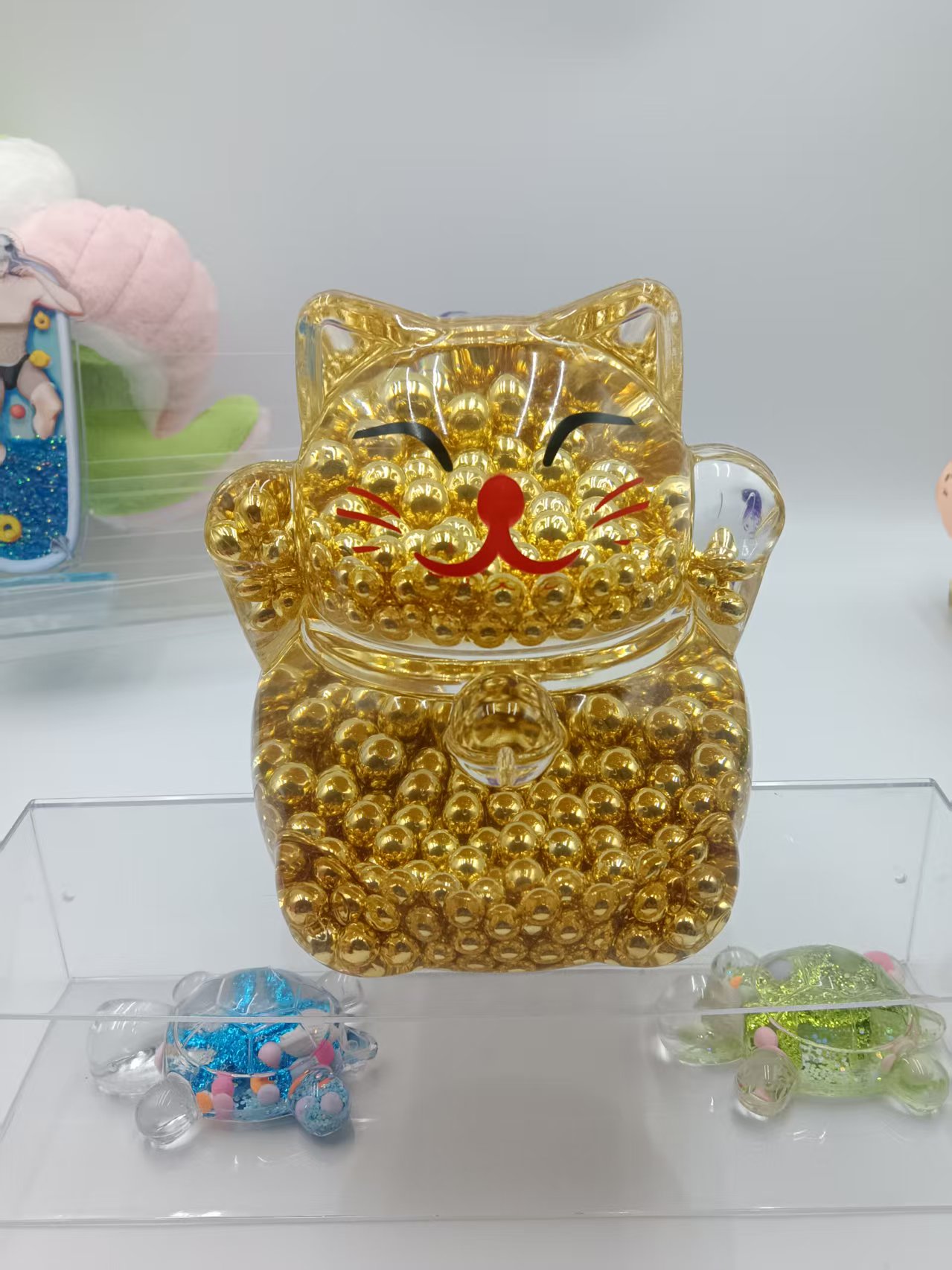 【新人福利】17cm招财猫金豆豆diy超大流沙巨无霸公仔
