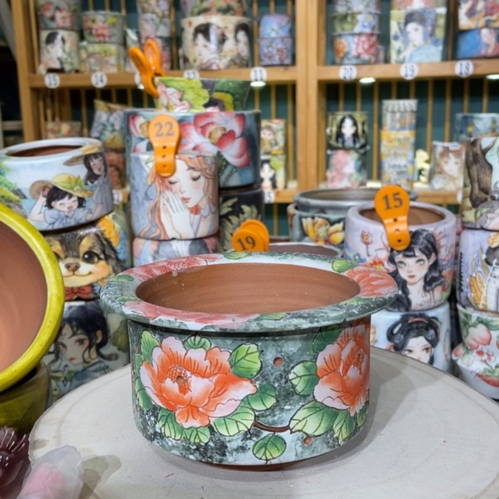 红陶景德镇艺术手绘作品