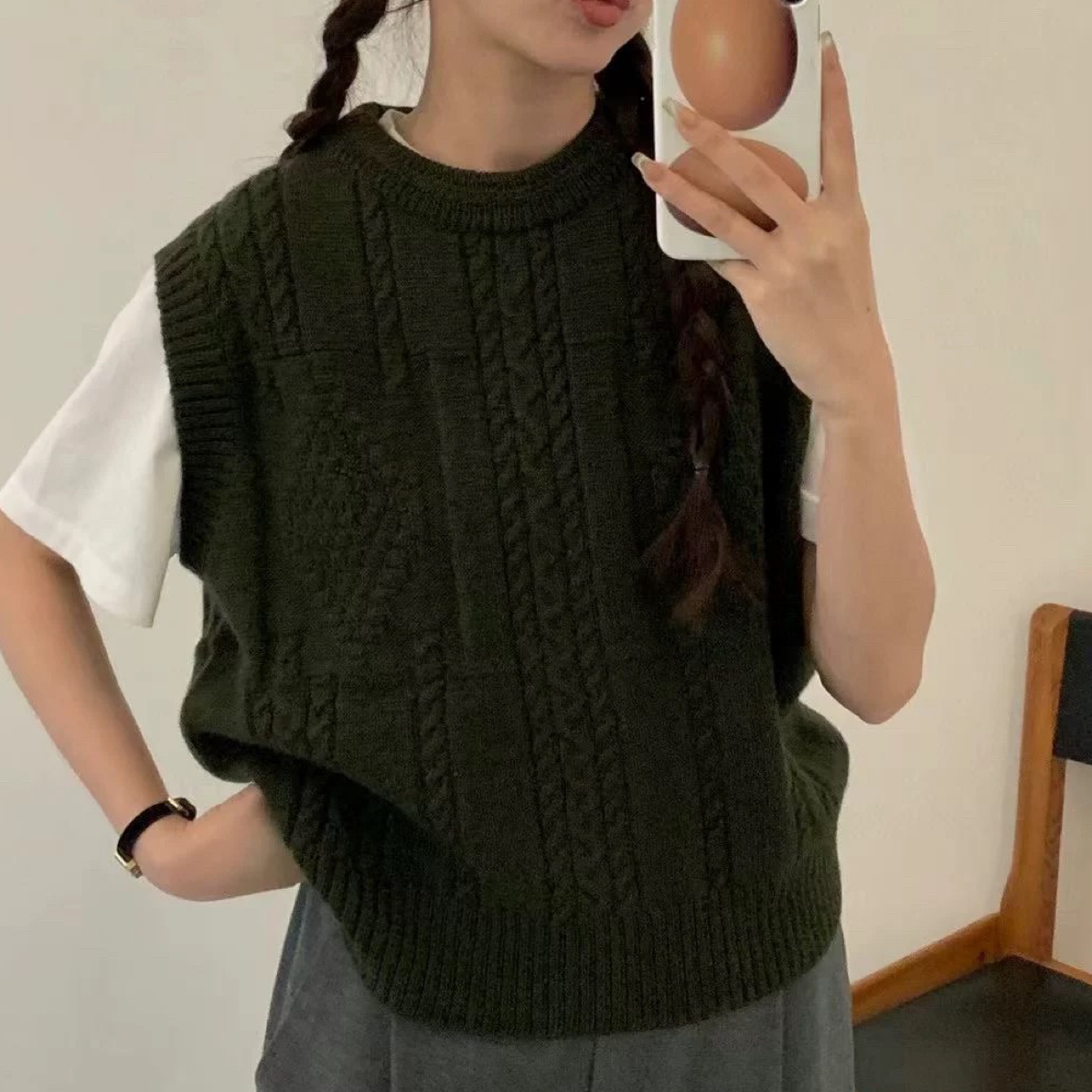 韩国东大门套头马甲