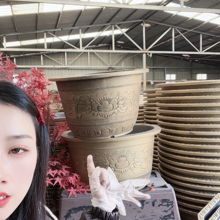 圆100盆有孔1个圆73花盆一个有孔