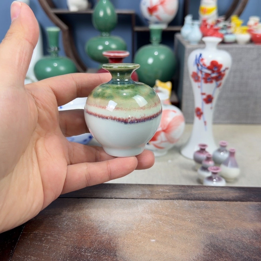 陶瓷手工小花器摆件