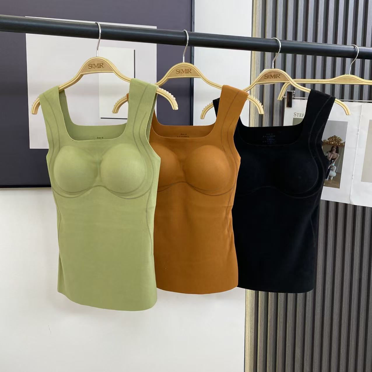 秋冬季加绒带胸垫宽肩带文胸美背吊带Y1328