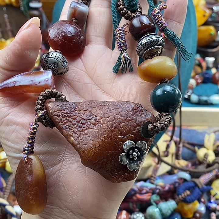 蜜蜡未镶嵌项链项链