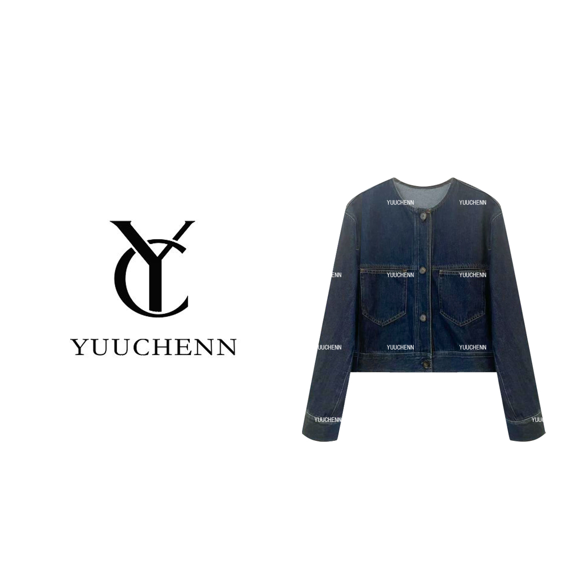 YUUCHENN 纯棉牛仔外套女复古宽松百搭上衣JYY-W62182