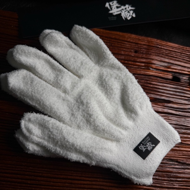 堡藏-文玩白色万毛手套（5双)