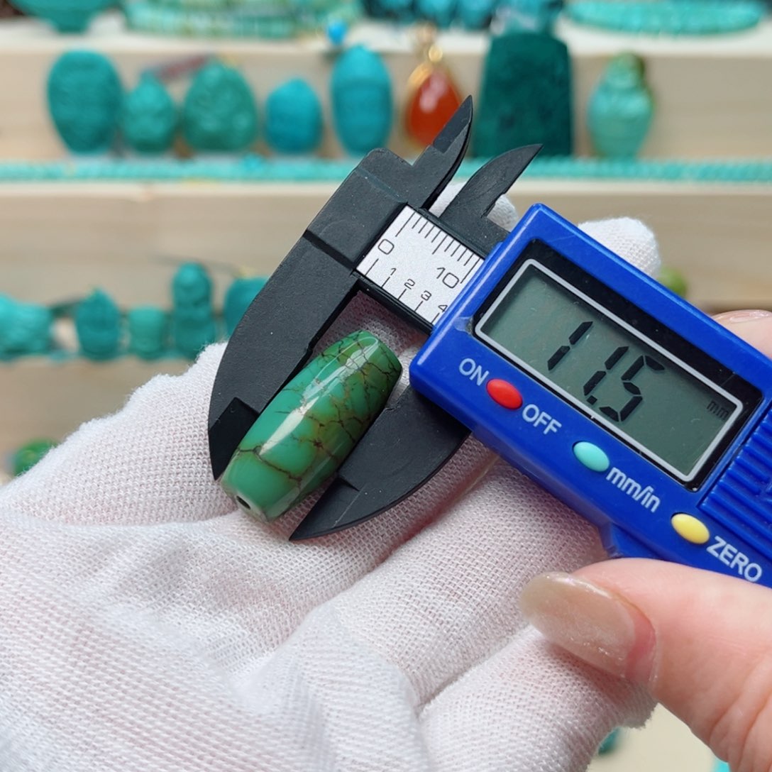 绿松石桶珠未镶嵌