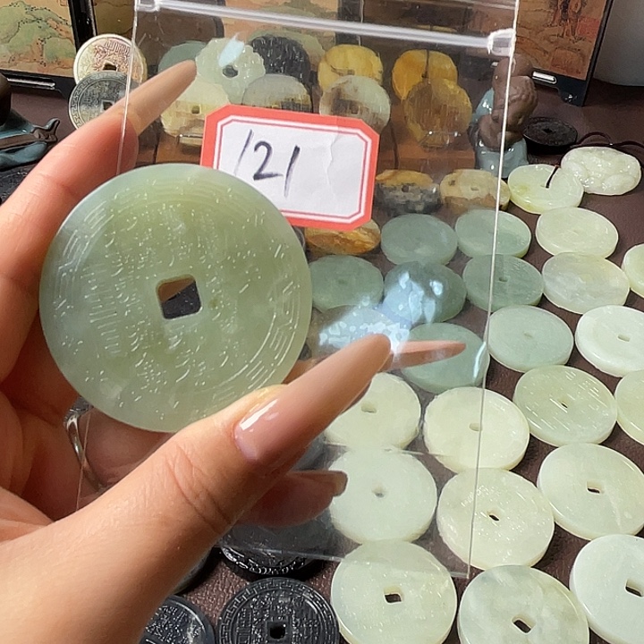 蛇纹石玉合金颈饰