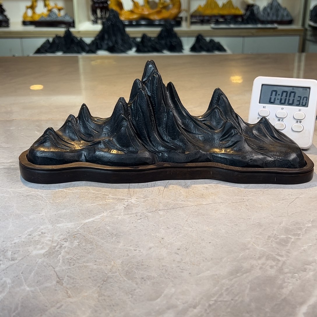 蓝***情灵璧奇石博览会摆件