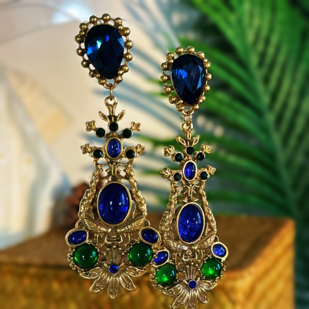 铜合金锆石耳饰 气质优雅流苏耳钉设计师款耳饰