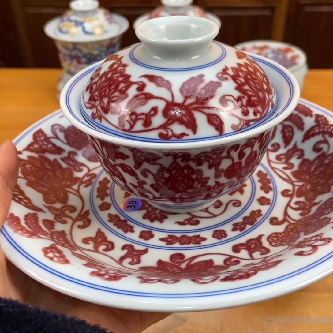 手绘现代茶具非古董?