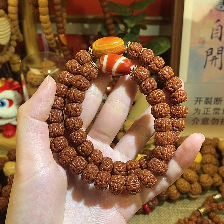 金刚菩提手串125玉化双圈小玛
