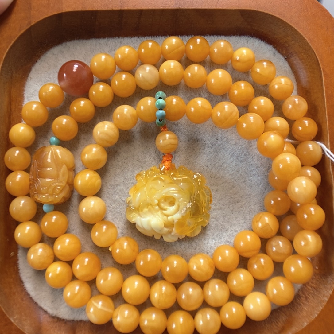 未镶嵌蜜蜡手串蜜蜡