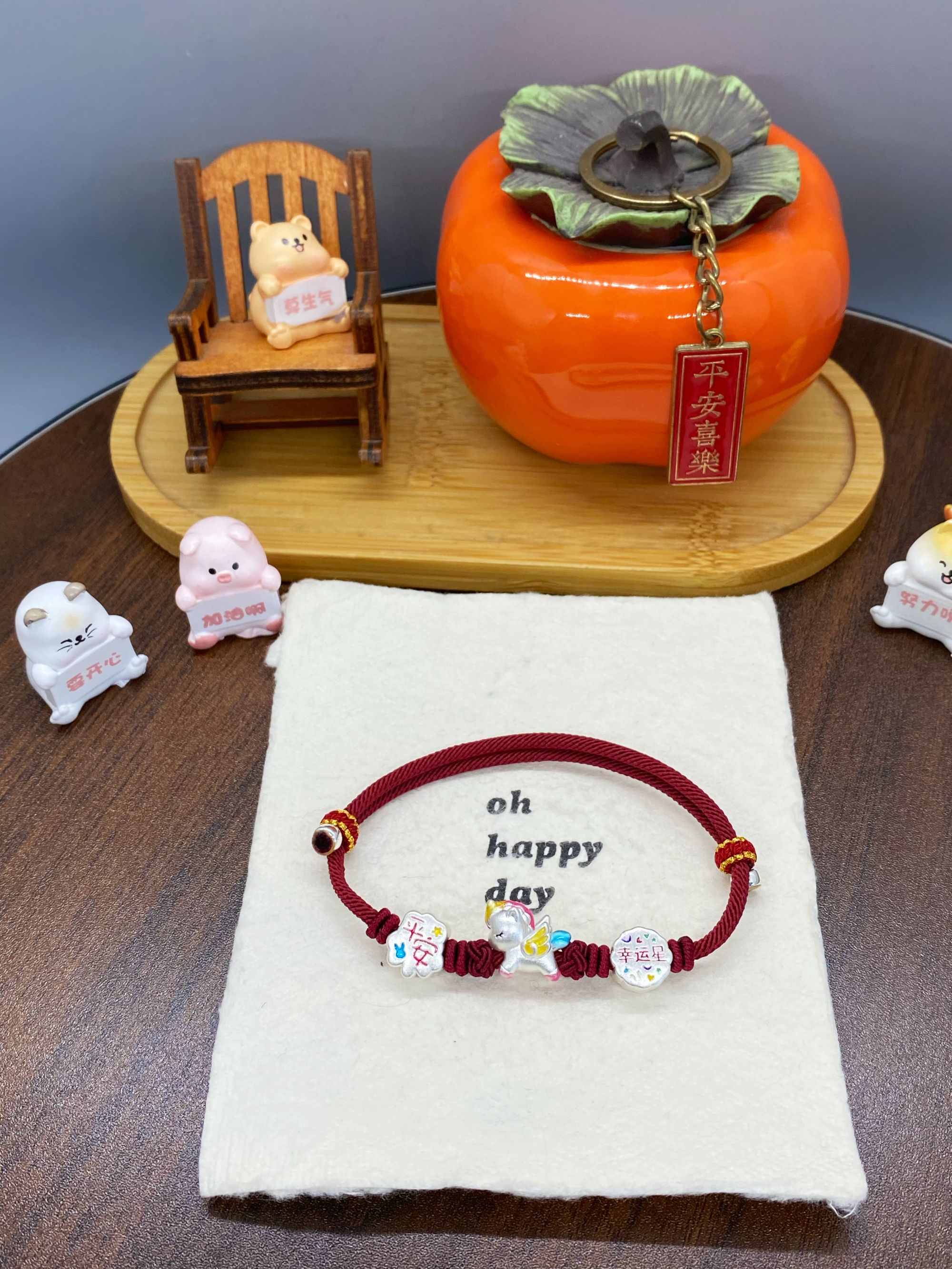 足银手链 民族风女编织手编情侣金珠宝宝宝通用首饰