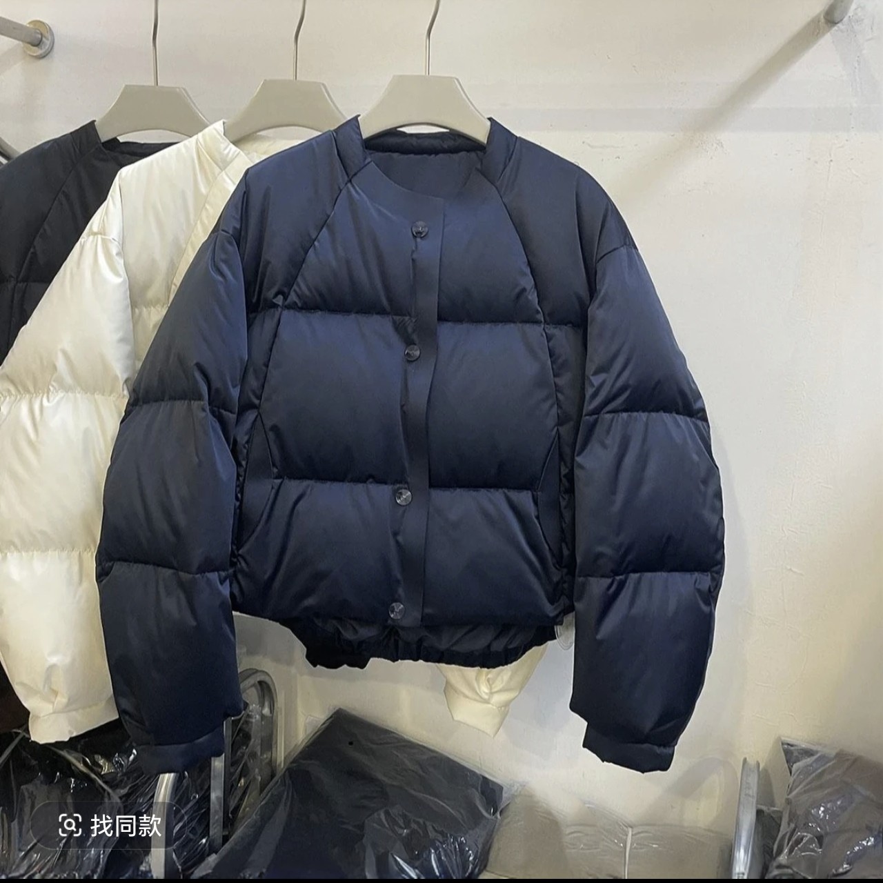 1101时尚圆领棉服女冬季新款韩系短款棉衣小个子棉袄保暖外套