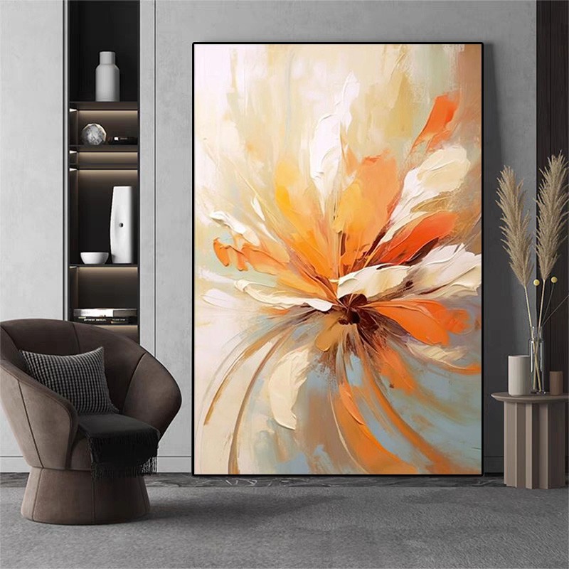 客厅高级感背景墙挂画过道油画客厅装饰画油画手绘油画玄关装饰画