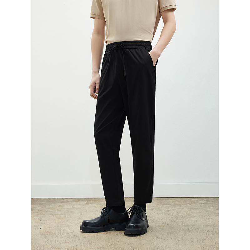 【礼遇】GXG男装泡泡纱凉爽轻薄休闲直筒长裤宽松#G24D022149