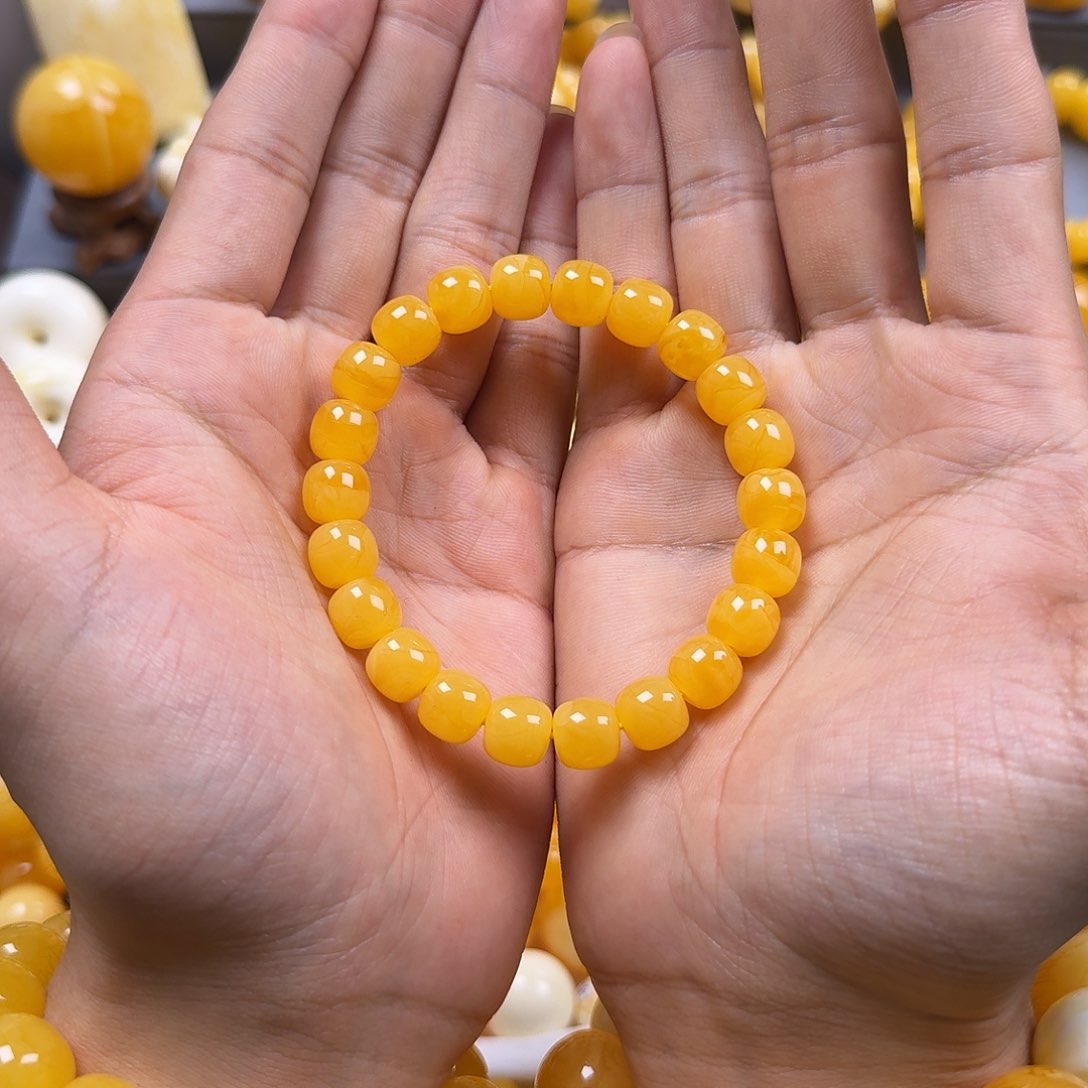 琥珀珠宝奇石未镶嵌同料老型10mm