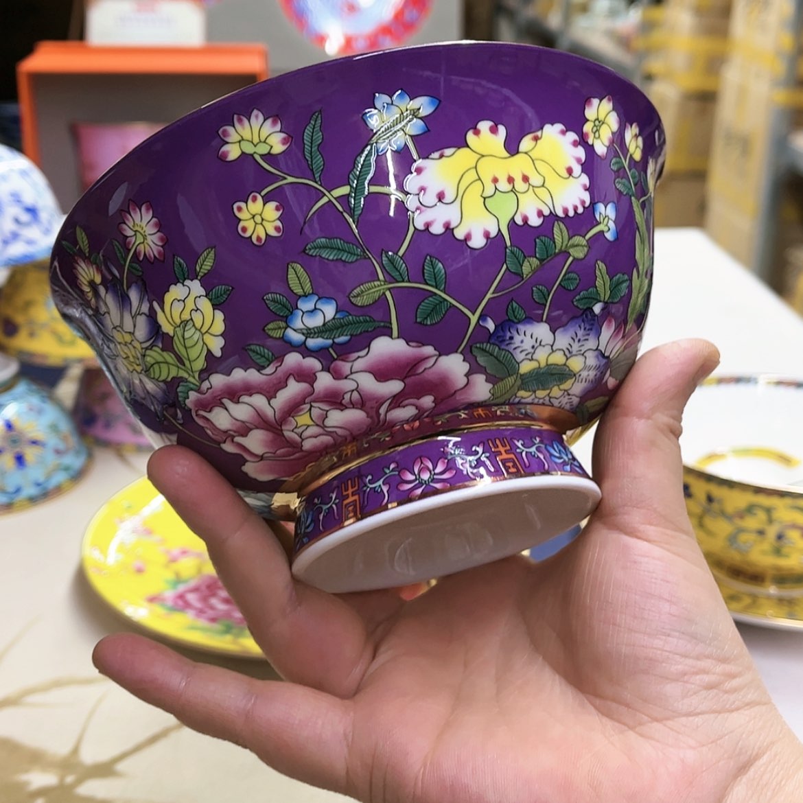 【闪购商品】骨瓷6英寸2紫。。。。。