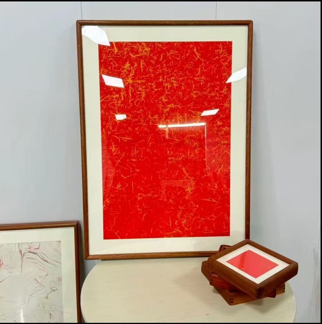 70*50实木画框榫卯结构可定制用于字画装裱挂墙