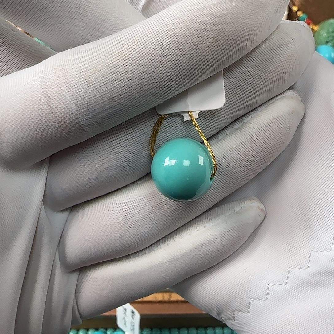 绿松石未镶嵌13mm➕单珠