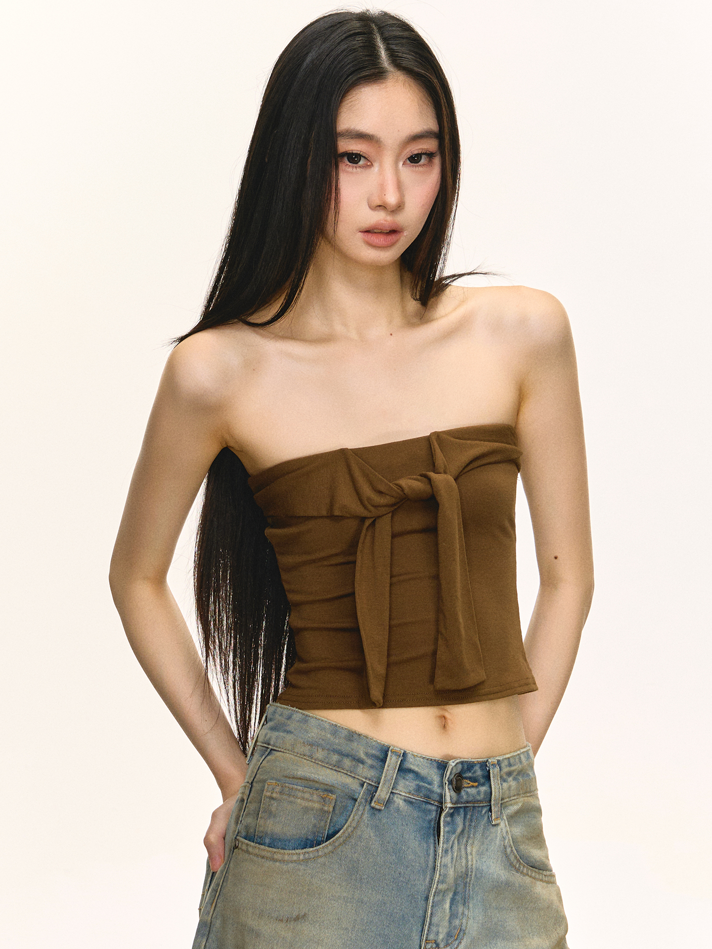 复古裹胸背心一体式文胸