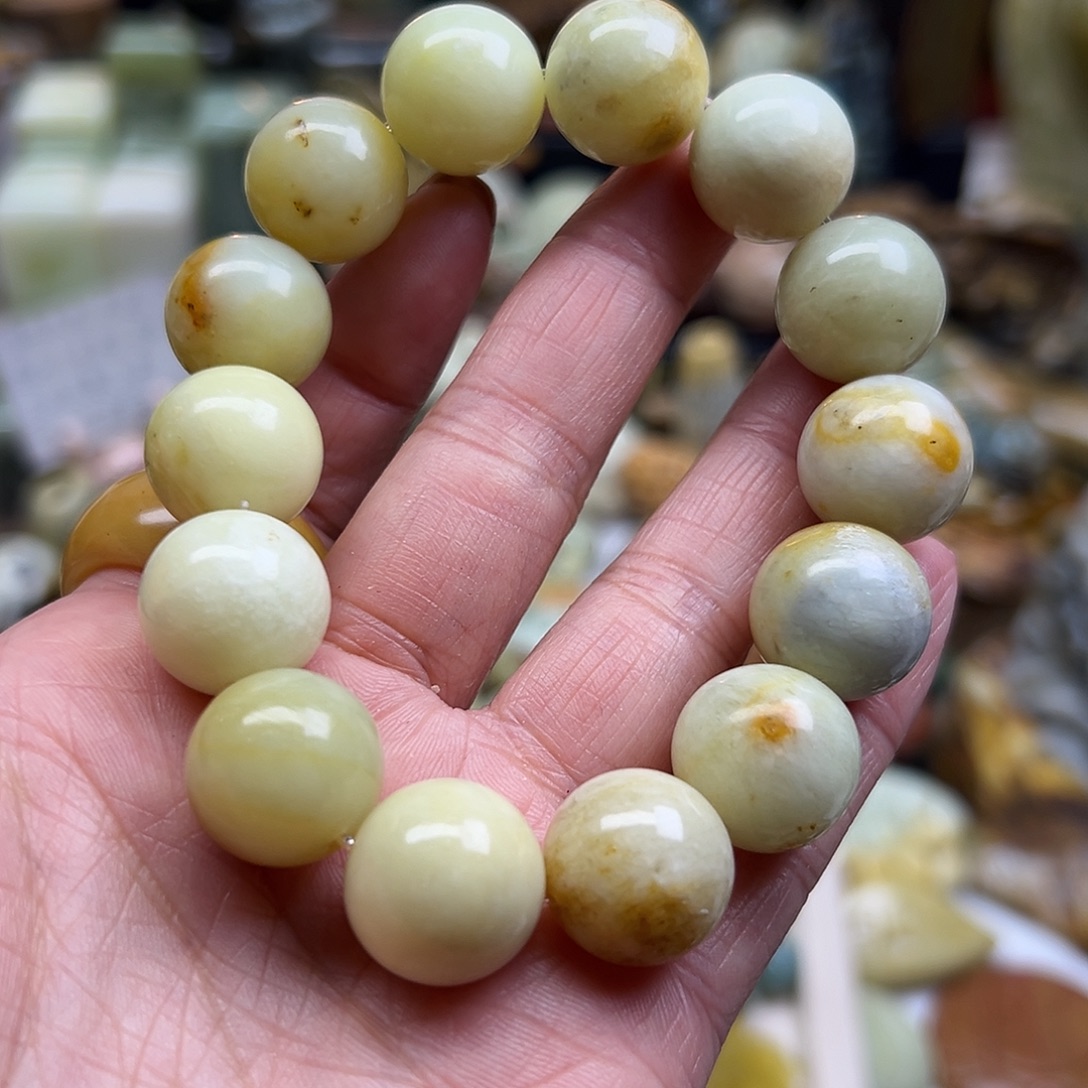 岫玉未镶嵌颈饰辽阳花玉卡16