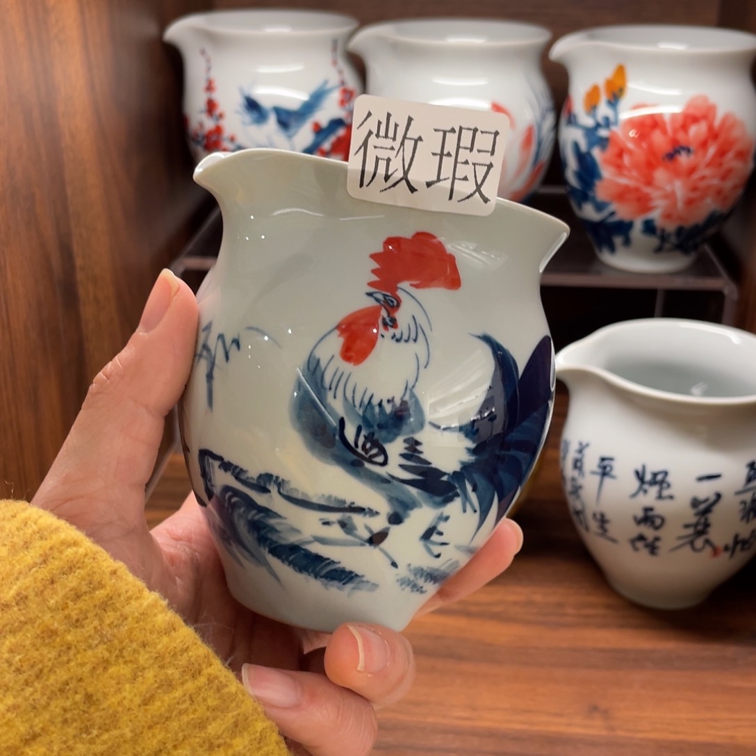有瑕釉下彩纯手绘
