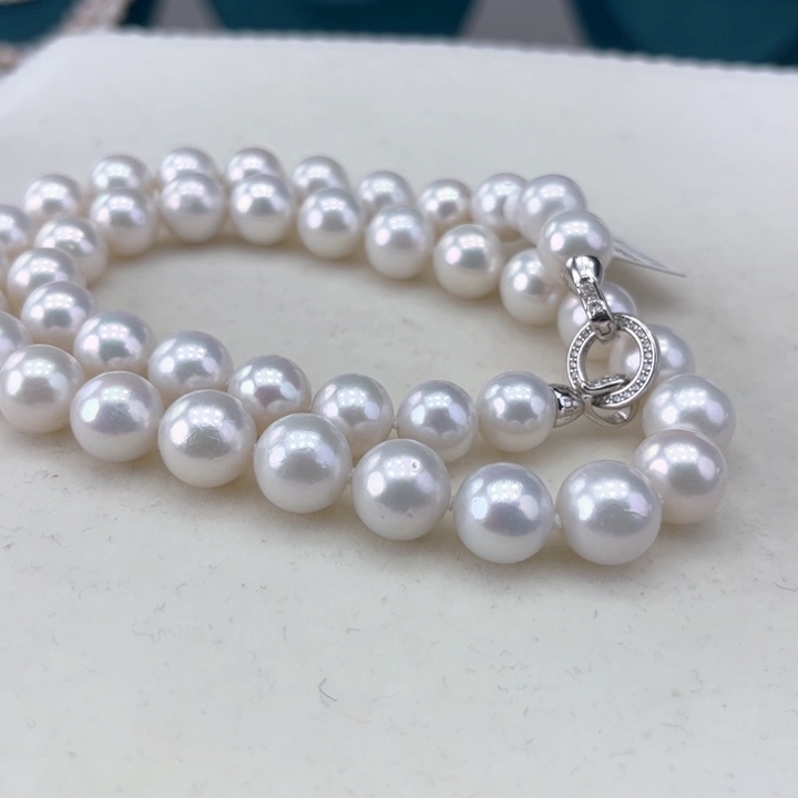 淡水珍珠颈饰银S925镶嵌10➕极光炫彩高品