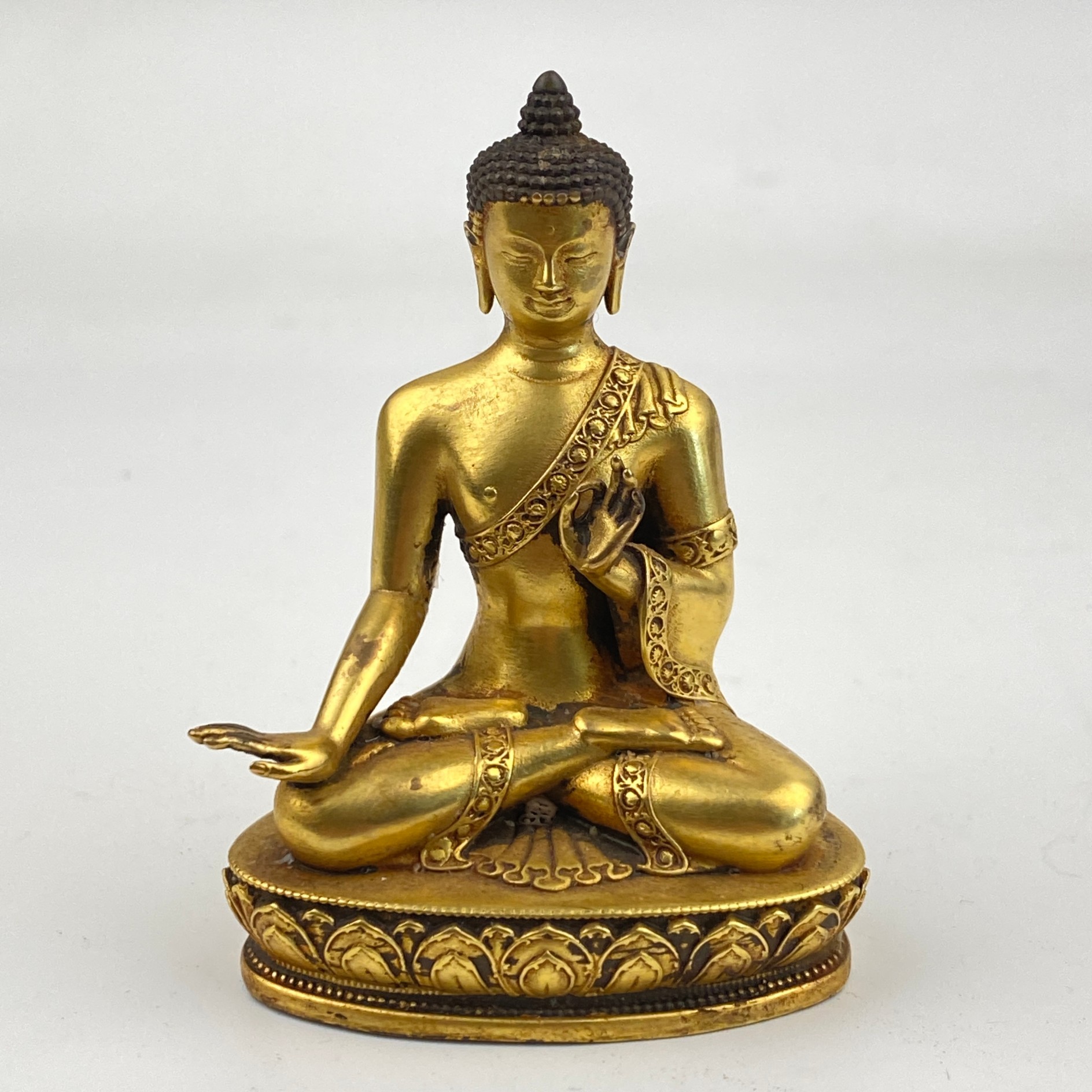 ZBM清代·铜鎏金释迦牟尼造像65mm 171gZBM251109004