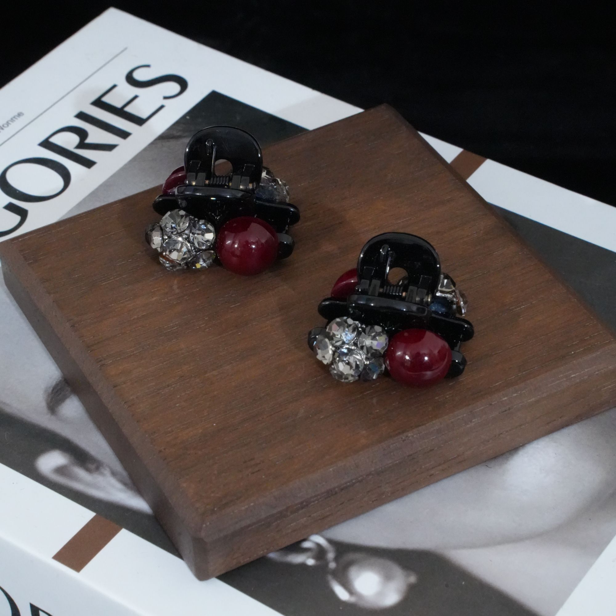 【FNQ147】日韩顶夹抓夹少女风千金风发夹发卡头饰简约精致对夹