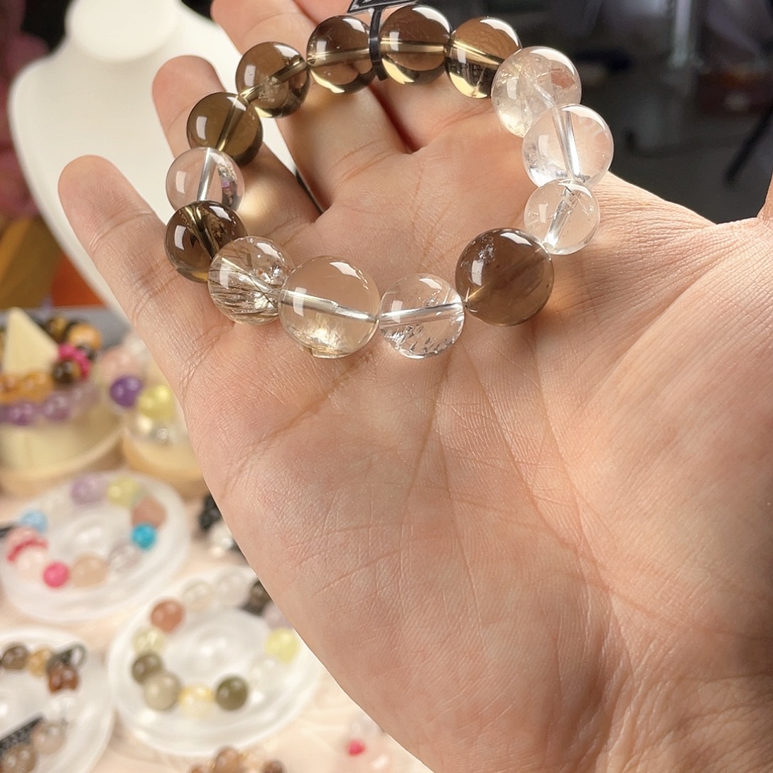 银S925镀金镶嵌手链水晶