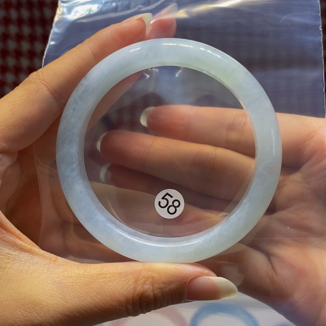 水晶手镯未镶嵌小***饭手镯57