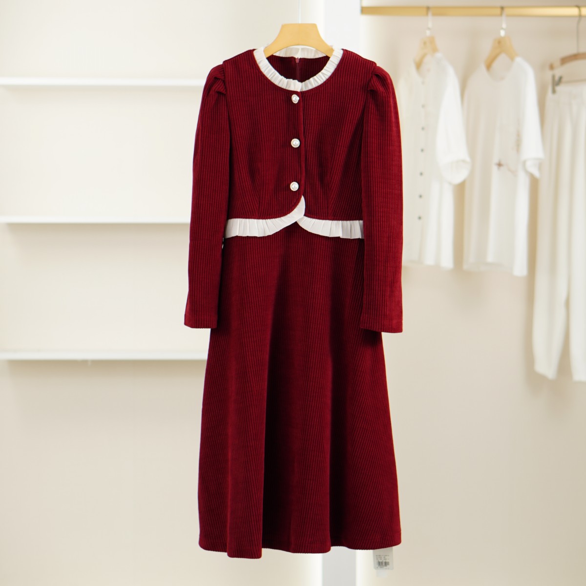 麦迪尚品【Miss-O】50522247 春秋气质优雅连衣裙品牌撤柜