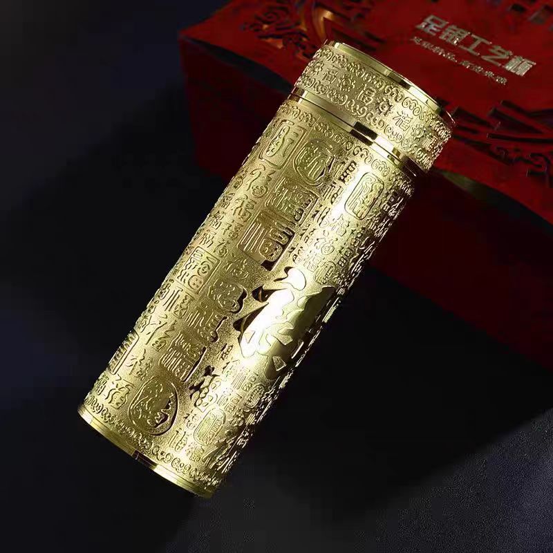 【金福款】新款礼盒装雕龙凤款杯子银离子水杯