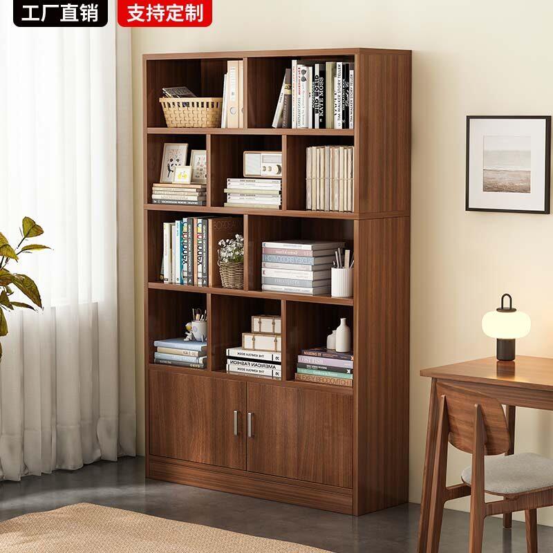 书架落地置物架一体靠墙客厅置物柜家用储物柜收纳柜子展示柜书柜