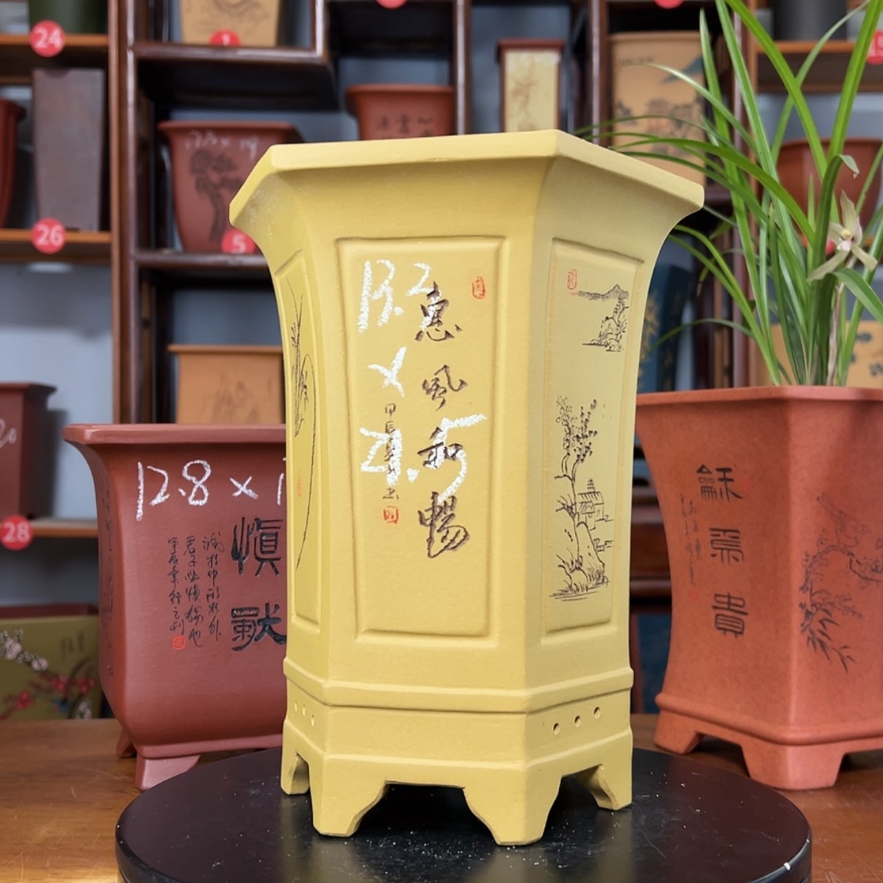 【闪购商品】紫砂花盆周之夏精品紫砂花盆