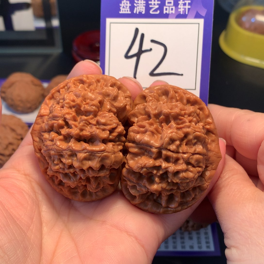 文玩核桃把件42官帽51.5