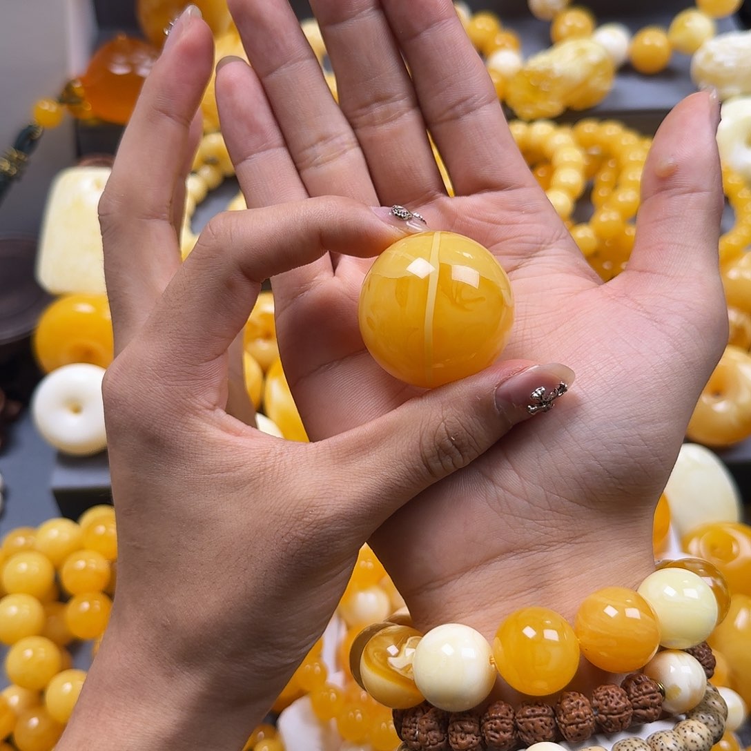 蜜蜡珠宝奇石未镶嵌37mm