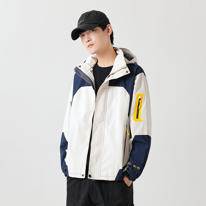 新款潮牌男女三合一户外防风冲锋衣外套