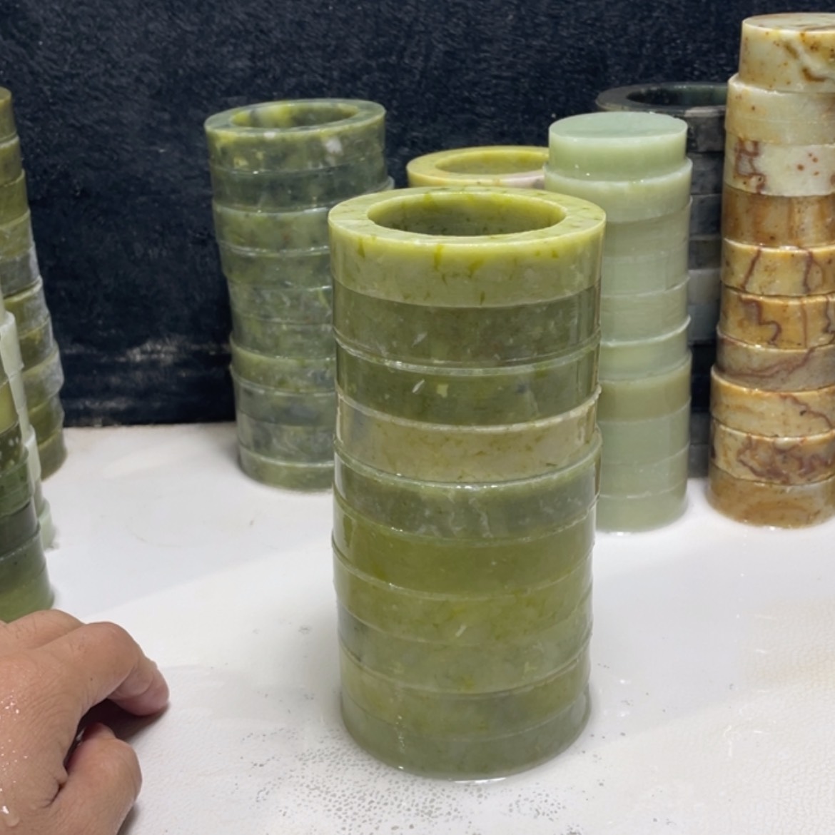【闪购商品】蛇纹石玉珠宝半成品未镶嵌