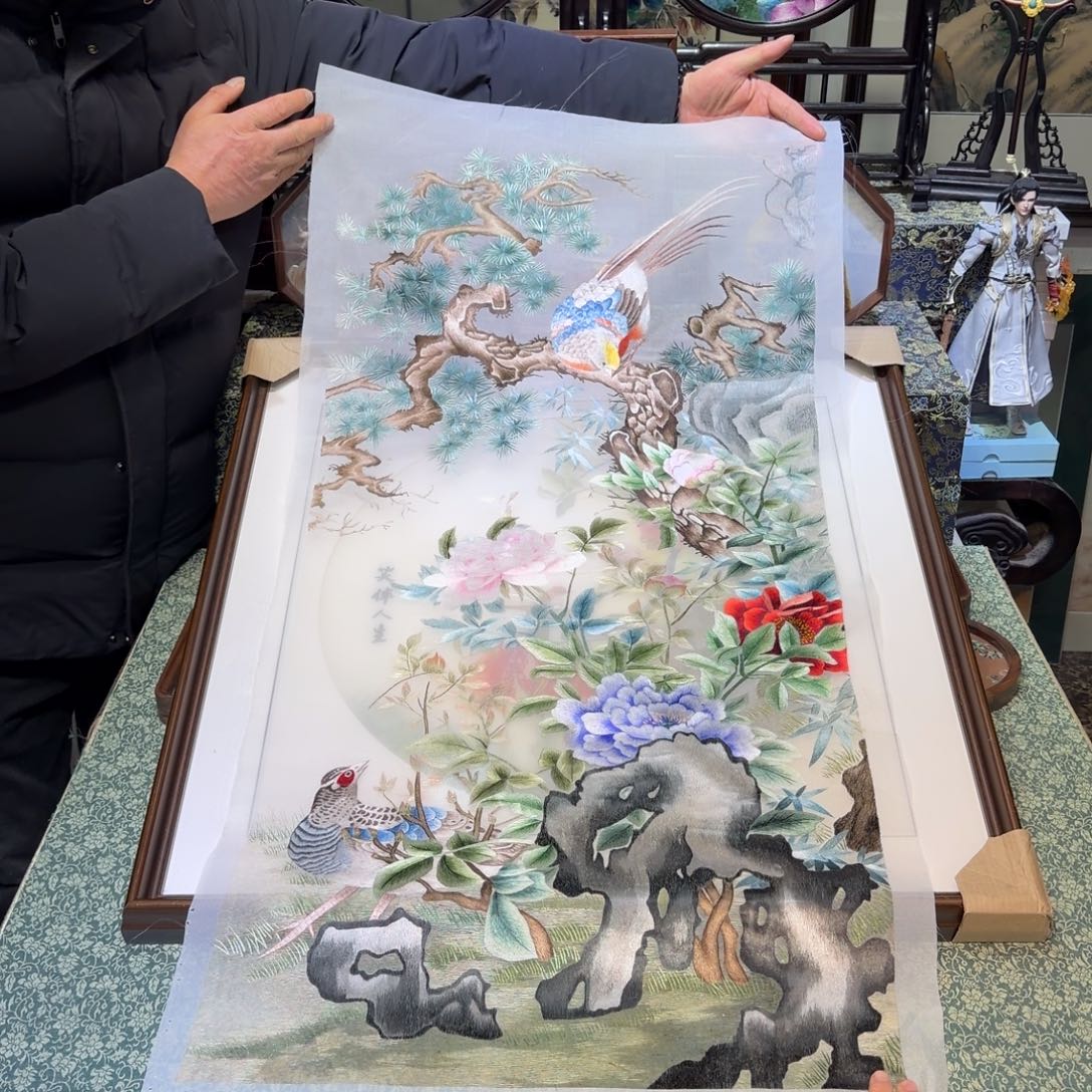 刺绣手工苏绣工艺单面绣片