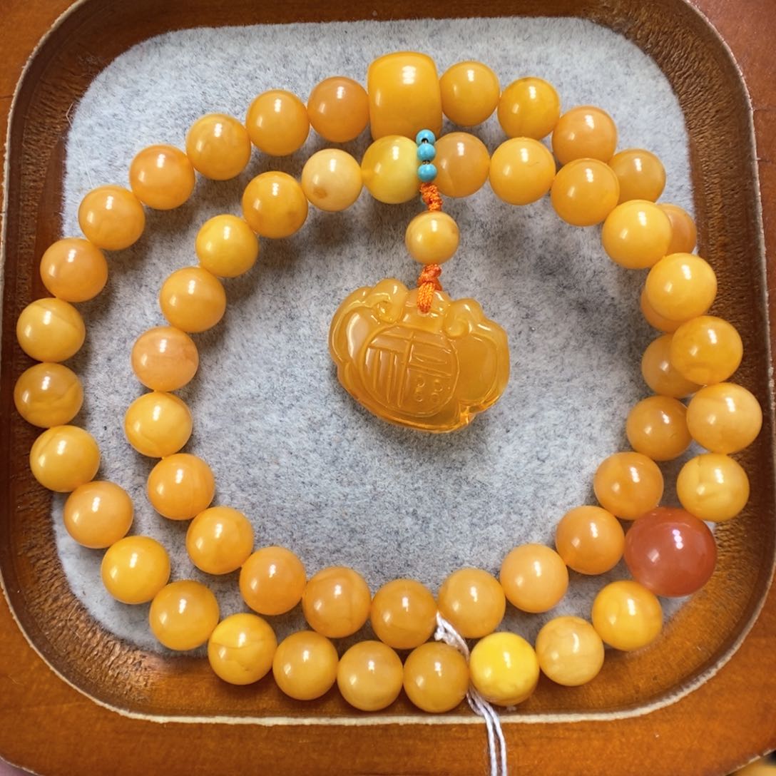 蜜蜡手串未镶嵌蜜蜡手串