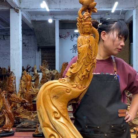 柏木（崖柏）云*遥太行崖柏根雕