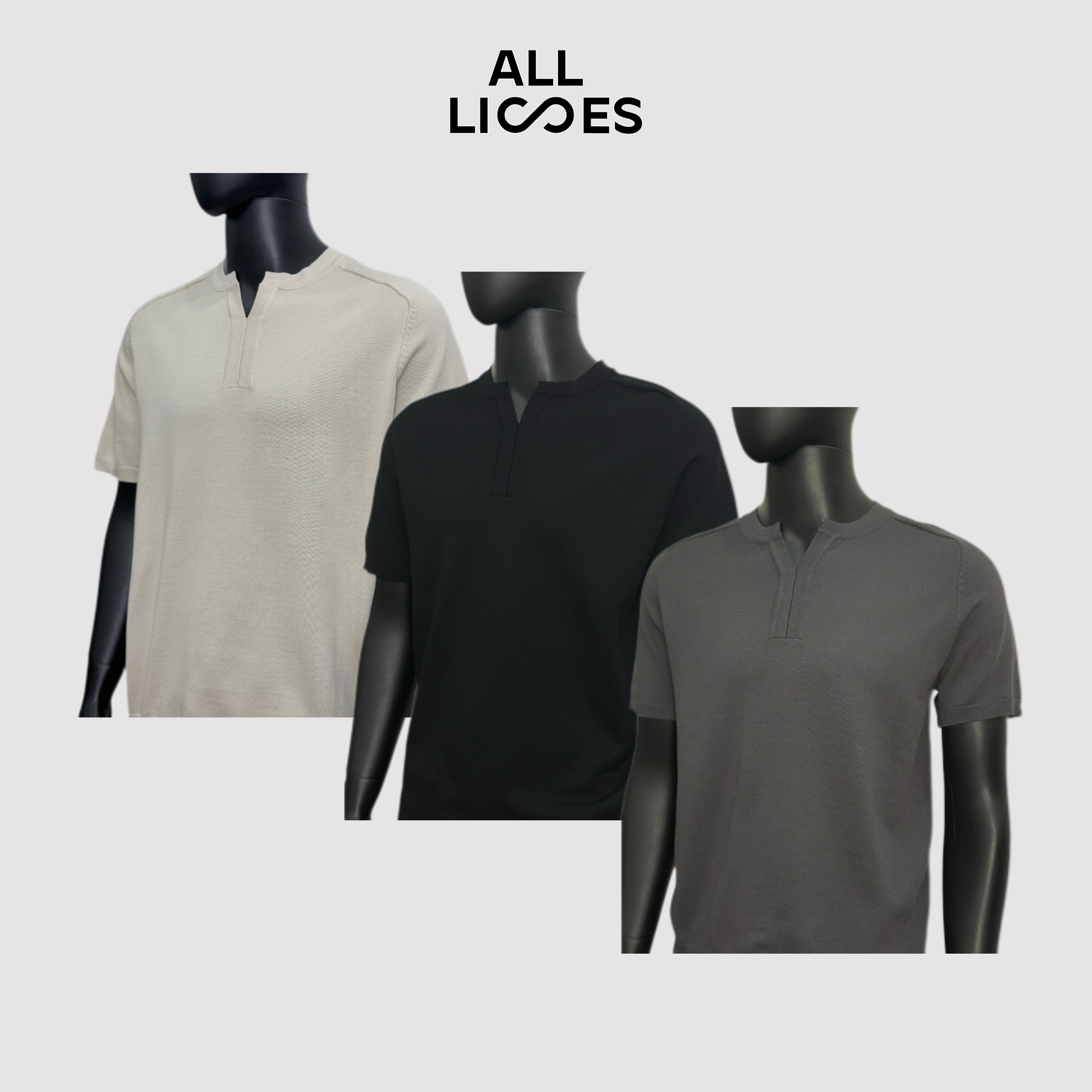 【广士】老钱无领加宽V领无扣百搭轻奢高级针织衫NC-Y1009