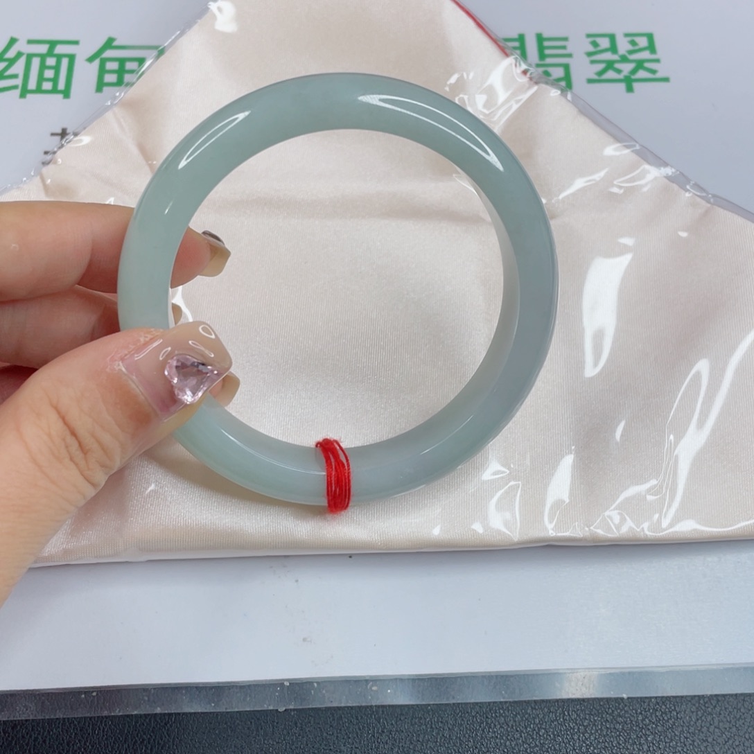 啊***呀未镶嵌手镯翡翠冰胶蓝手镯