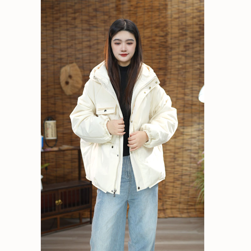 冬季加棉加厚连帽棉服显瘦棉衣宽松百搭时尚保暖棉袄6666