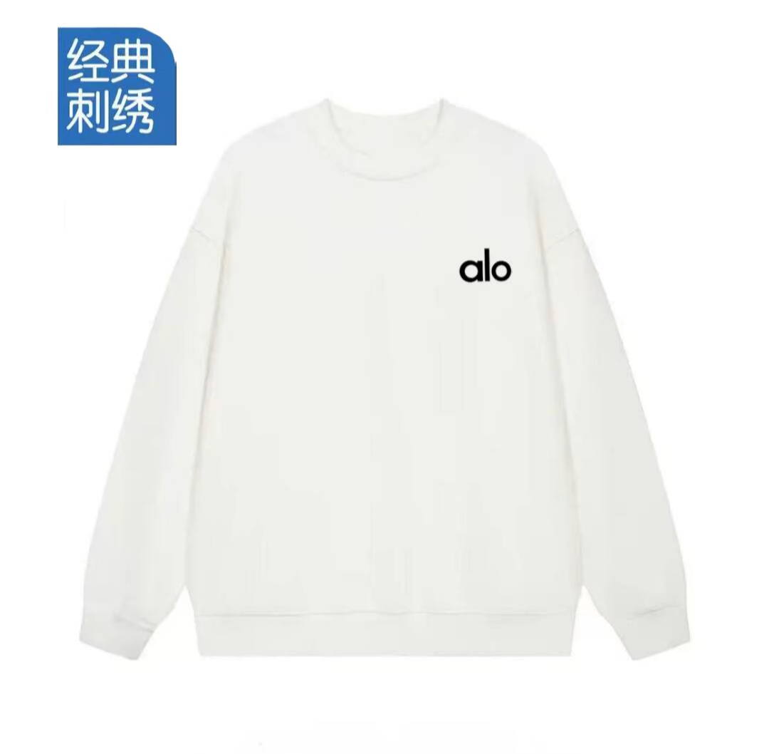 2025 加绒 alo圆领弹力透气秋冬宽松百搭卫衣